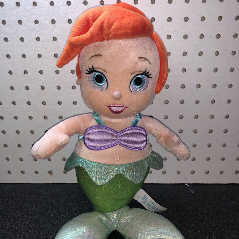 Disney Parks Disney Babies Ariel Mermaid Plush Doll 13” Sparkly Princess Soft